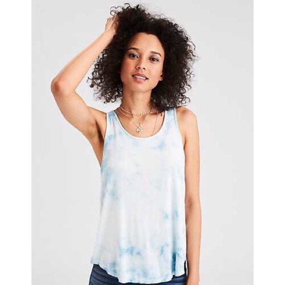 American Eagle Outfitters Tops - American Eagle Soft & Sexy Blue Tie Dye Tank Top